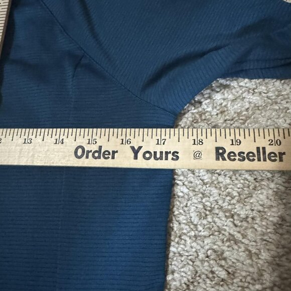 Under Armour Threadborne Shirt Womens Small Blue 1/4 Zip Pullover HeatGear - Picture 9 of 10